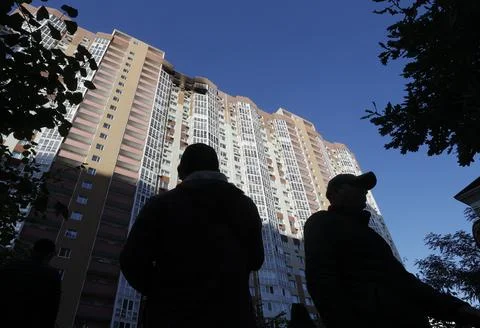Aftermath of Russian attack on residential area in Kyiv, Ukraine - 02 Oct 2026 Stock Photos