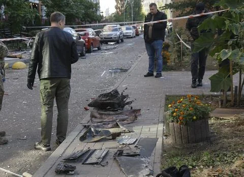Aftermath of Russian attack on residential area in Kyiv, Ukraine - 02 Oct 2026 Stock Photos
