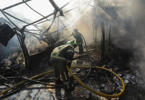 Aftermath of Russian missile attack in Kyiv, Ukraine - 30 Jul 2026 Stock Photos