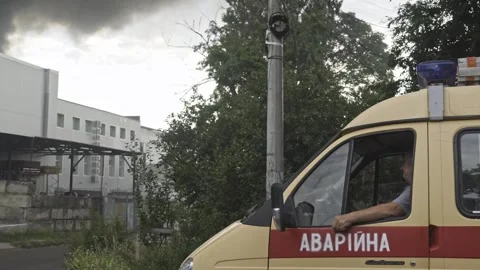 Aftermath of a Russian missile attack on a residential area in Odesa Stock Footage 242247739