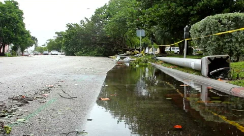 Aftermath of storm Video stock 56643434