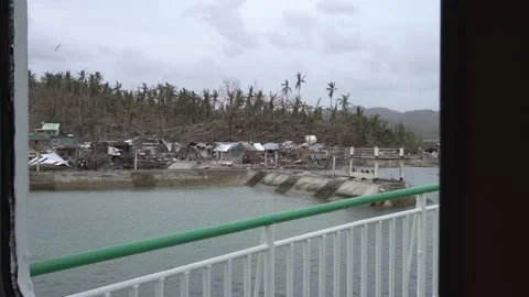 Aftermath of the Super Typhoon Rai / Odette in the Philippines Stock Footage 229678309