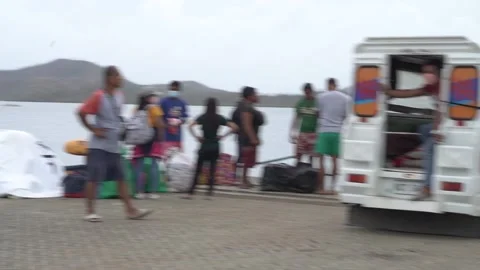 Aftermath of the Super Typhoon Rai / Odette in the Philippines Stock Footage 229678583