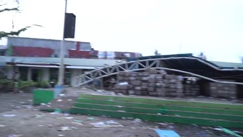 Aftermath of the Super Typhoon Rai / Odette in the Philippines Stock Footage 229679957