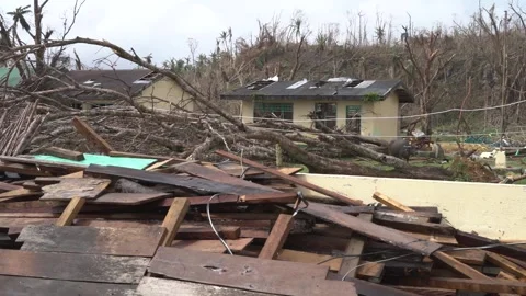 Aftermath of the Super Typhoon Rai / Odette in the Philippines Stock Footage 229680185