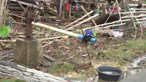Aftermath of the Super Typhoon Rai / Odette in the Philippines Stock Footage 229680407