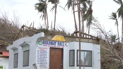 Aftermath of the Super Typhoon Rai / Odette in the Philippines Stock Footage 229680408