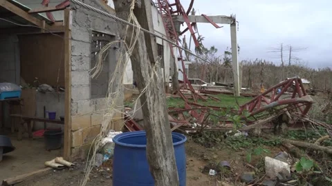 Aftermath of the Super Typhoon Rai / Odette in the Philippines Stock Footage 229680478