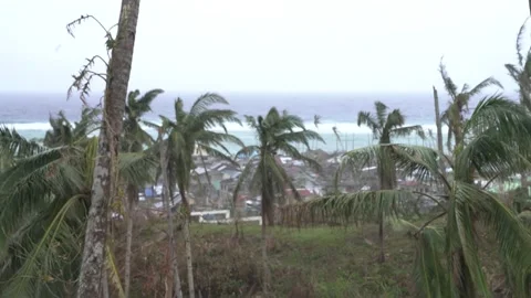 Aftermath of the Super Typhoon Rai / Odette in the Philippines Stock Footage 229680655