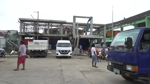Aftermath of the Super Typhoon Rai / Odette in the Philippines Stock Footage 229681127