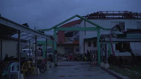 Aftermath of the Super Typhoon Rai or Odette on Siargao Island, Philippines Stock Footage 229681279