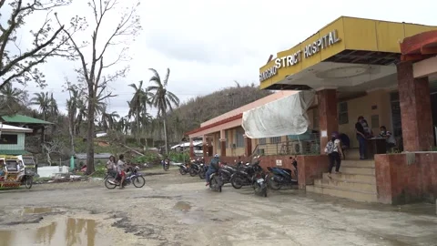 Aftermath of the Super Typhoon Rai or Odette on Siargao Island, Philippines Stock Footage 229681462