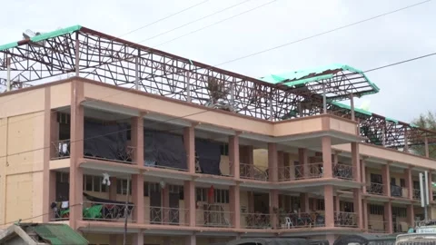 Aftermath of the Super Typhoon Rai or Odette on Siargao Island, Philippines Stock Footage 229681494