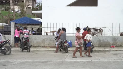Aftermath of the Super Typhoon Rai or Odette on Siargao Island, Philippines Stock Footage 229681539