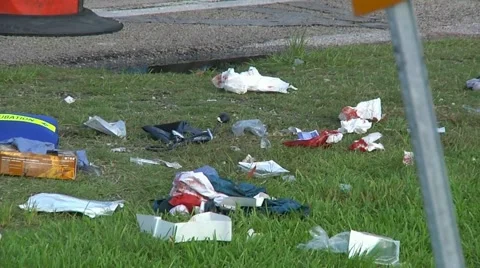 Aftermath of traffic crash Stock Footage 934376