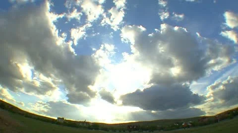 Afternoon and evening cloud 4 Video stock 11014363