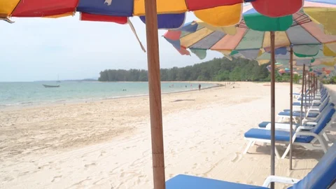 Afternoon beach looking down from the plane,suitable for sunbathing, close to 스톡 동영상 110739146