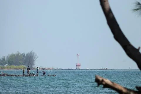 Afternoon on a Beach in Pekalongan, Central Java 1 Stock Photos