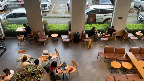 Afternoon at the Cafe Video stock 221765474