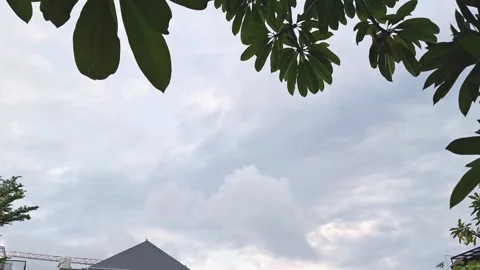 Afternoon Cloud Motion. Dynamic Cloud Passage. Hyper-lapse Cloud Drift. Stock Footage 303053571