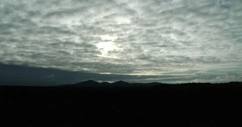 Afternoon Dark Clouds Drifting Over The Green Hill Tops Clip1869 Stock Footage 230965940