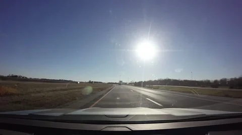Afternoon  Driving Time Lapse Stock Footage
