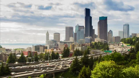 Afternoon Freeway Traffic Time Lapse Stock Footage 24975391