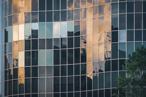 Afternoon lights reflected Foto stock