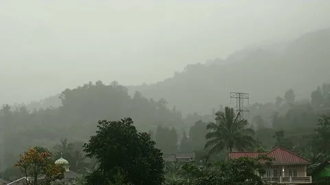 Afternoon rain in hill Stock Footage 221174401