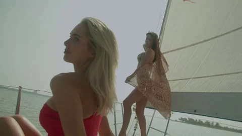 Afternoon on a sailboat Video stock 247516602