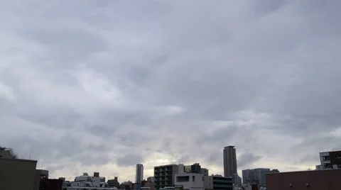 Afternoon storm cloudscape over the buildings of Tokyo. Stock Footage 61803438