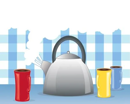 Afternoon tea break Stock Illustration