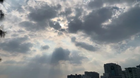 Afternoon time lapse looking right at the sun Stock Footage 121565754