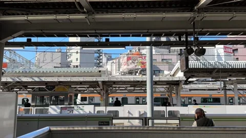 An afternoon view inside a subway station in Tokyo Japan. Stock Footage 314824956