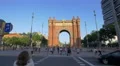 Afternoon walk near the Arc de Triomf in Barcelona 4k or 4k+ Resolution