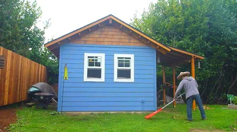 Afternoon Yard Work Time Lapse Stock Footage 8916668