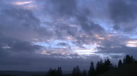 Afterstorm sunset clouds 30p 5s-s Stock Footage 10682041