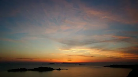 Aftersunset cloudscape, time-lapse #2 Stock Footage 11267941