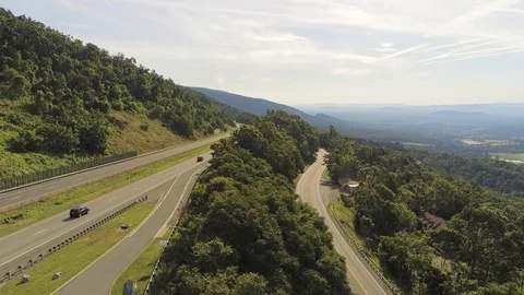 Afton Mountain Traffic 2 Stock Footage 111277556