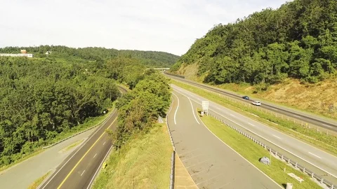 Afton Mountain Traffic Stock Footage 111277947