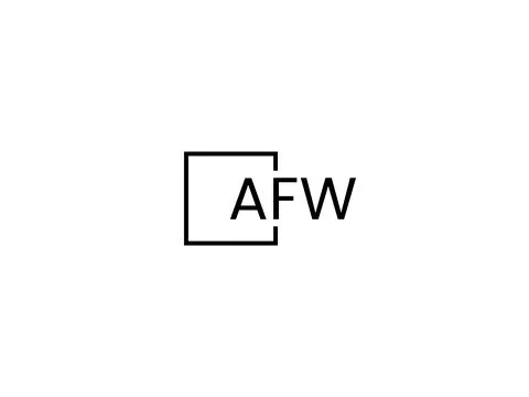 AFW letter initial logo design vector illustration Stock Illustration
