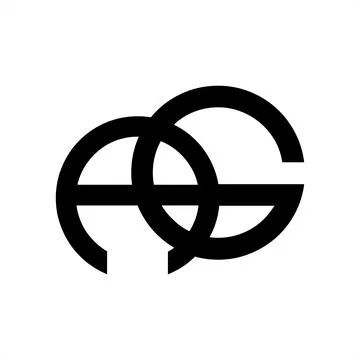 AG, GA, ACG initials geometric company logo Illustrazione stock