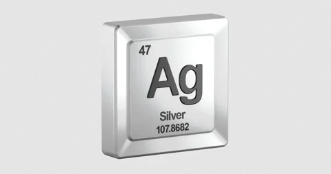 Ag, silver periodic table element tile rotation animation seamlessly loopab.. Stock Footage 336333809