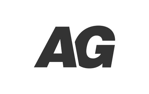 AG Techno Editable Font Logo For Corporate Branding. Bold, Futuristic Desig.. Stock Illustration