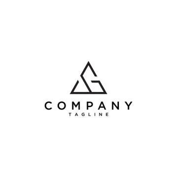 AG Triangle logo Stock Illustration