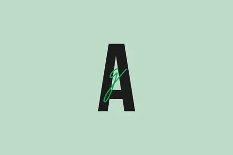 Ag typography text vector logo design. A and g iconic brand logo design Stock Illustration