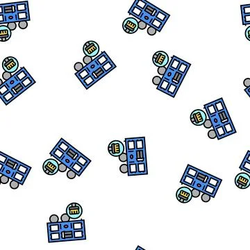 Aga cleaning vector seamless pattern Stock Illustration