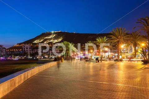 Agadir at night Stock Photos