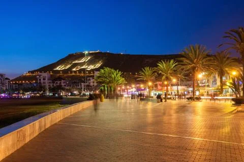 Agadir at night Stock Photos