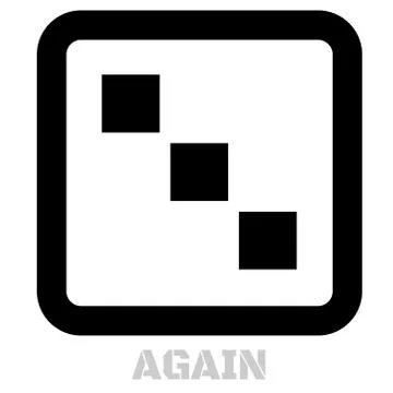 Again concept icon on white Stock Illustration
